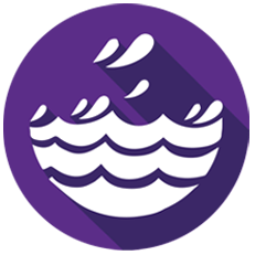 Ocean Water Logo - Alkaline Water Delivery