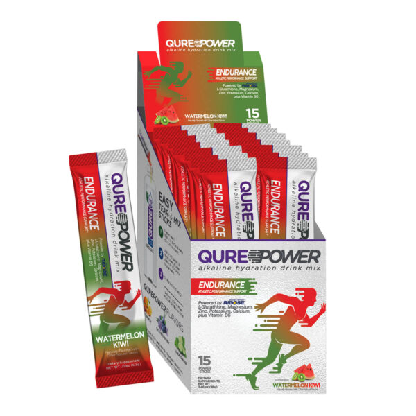 QURE Power Endurance Alkaline Hydration Drink Mix Open Box