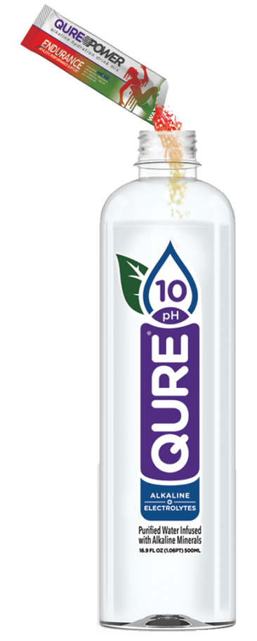 QURE Power Endurance Drink Mix with QURE Alkaline Water