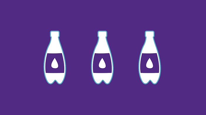 three bottled water icon
